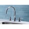 Kingston Brass KS8721DLLS Widespread Kitchen Faucet, Polished Chrome KS8721DLLS - alternate 3